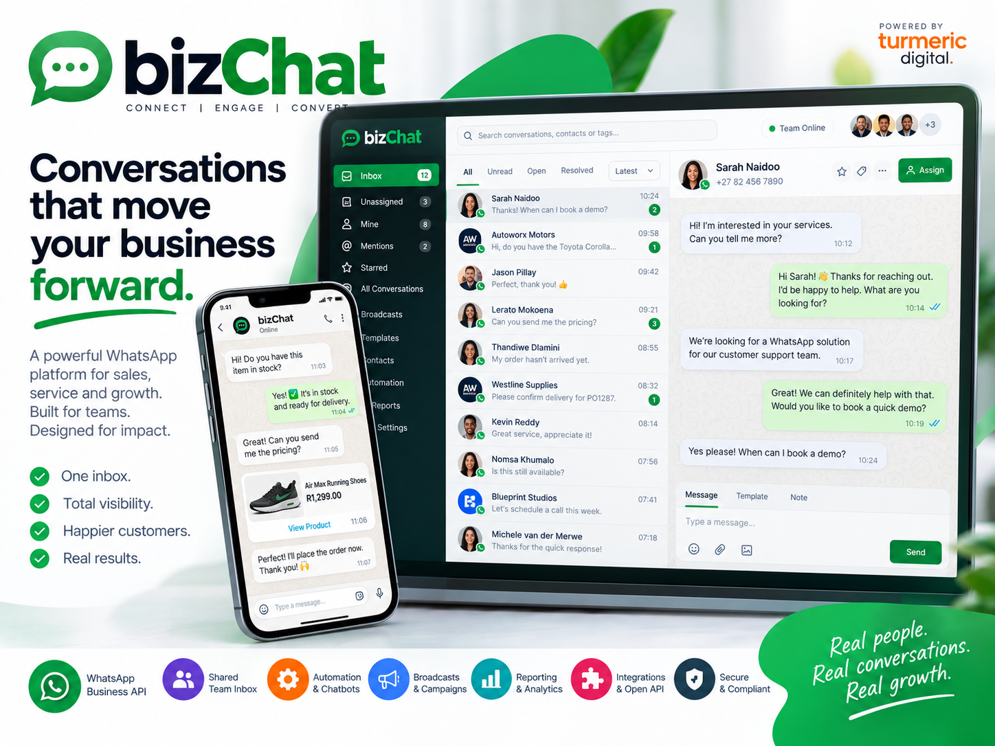 BIZCHAT shared team inbox